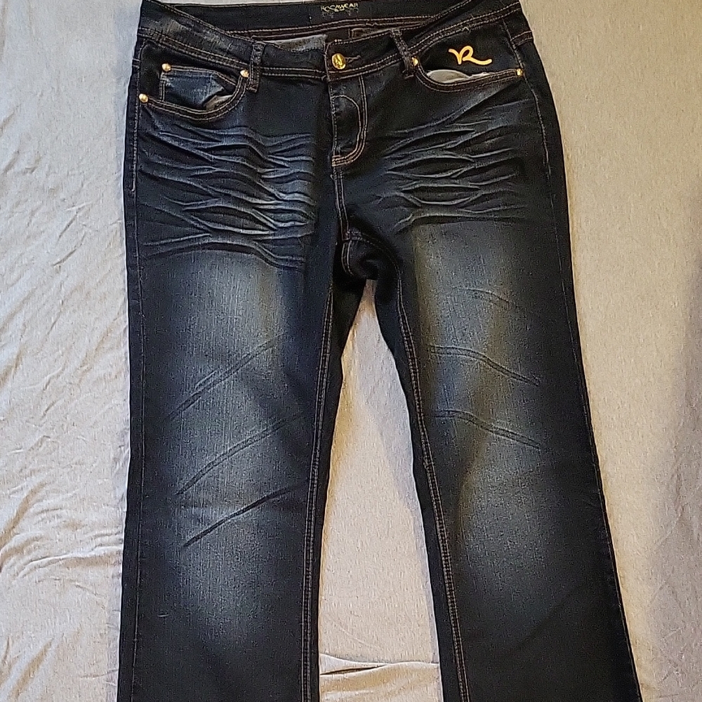 Rocawear Women's Midnight Blue Straight Leg Jeans